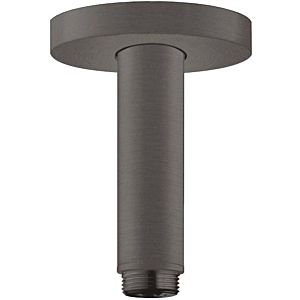 hansgrohe S ceiling connection 27393340 100mm, brushed black, DN 15, round rosette