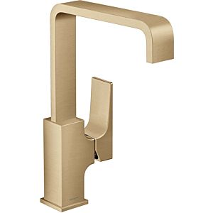 hansgrohe Metropol single lever basin mixer 32511140 projection 165 mm, with push-open waste set, brushed bronze