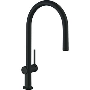 hansgrohe Talis M54 -210 kitchen mixer 72803670 with 1jet pull-out spout, sBox, matt black