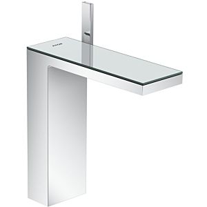 hansgrohe Axor MyEdition basin mixer 47020000 projection 196 mm, with push-open waste set, chrome / mirror glass