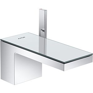 hansgrohe Axor MyEdition basin mixer 47010000 projection 151 mm, with push-open waste set, chrome / mirror glass