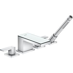 hansgrohe Axor MyEdition complete assembly set 47430000 4-hole rim-mounted bath mixer, projection 150 mm, chrome / mirror glass