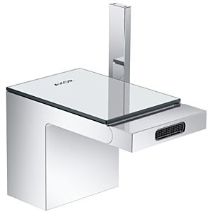 hansgrohe Axor MyEdition bidet mixer 47210000 projection 121 mm, with push-open waste set, chrome / mirror glass