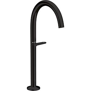 hansgrohe Axor One basin mixer 48030670 projection 165mm, for wash bowls, with push-open waste set, matt black