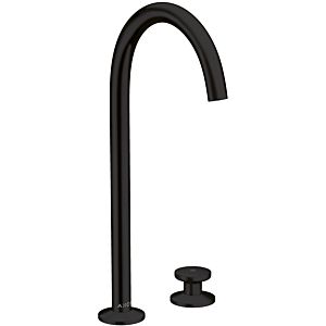 hansgrohe Axor One 2-hole basin mixer 48060670 projection 165mm, with push-open waste set, matt black