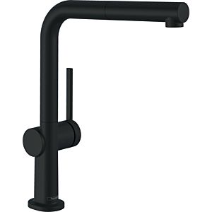 hansgrohe Talis M54 kitchen mixer 72860670 low pressure, with pull-out spout, 1jet, matt black