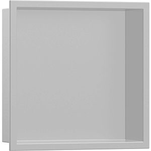 hansgrohe XtraStoris Original wall niche 56093380 with frame, 300 x 300 x 70 mm, concrete grey