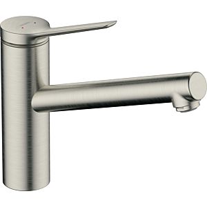 hansgrohe Zesis M33 150 kitchen faucet 74802800 1jet, swivel range adjustable, Stainless Steel finish