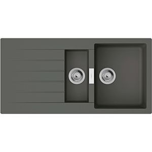 hansgrohe built-in sink 43357290 750x490mm, main and additional basin, 980 x 480 mm, stone grey