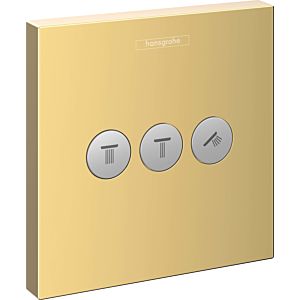hansgrohe ShowerSelect Fertigmontageset 15764990 UP-Ventil, 3 Verbraucher, polished gold optic