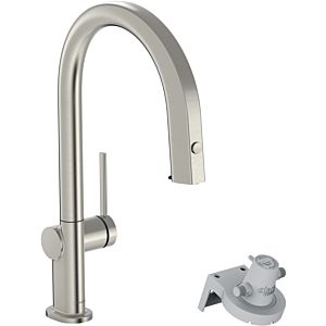 hansgrohe Aqittura M91 kitchen tap 76826800 pull-out spout, 1jet, sBox, Stainless Steel finish