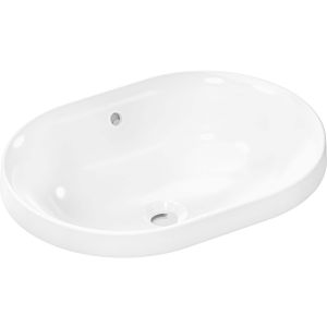 hansgrohe Xuniva lavabo à encastrer 60157450 550x400mm, sans trou pour robinetterie, avec trop-plein, blanc
