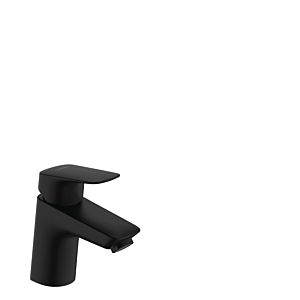 hansgrohe Logis single-lever basin mixer 71070670 waste set plastic pull rod, without CoolStart, projection 107mm, matt black