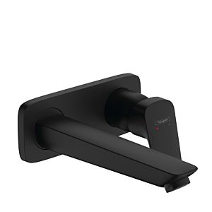 hansgrohe Logis single-lever basin mixer 71220670 matt black, concealed, for wall mounting, projection 195mm