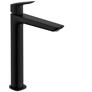 hansgrohe Logis single lever basin mixer 71257670 pull rod waste set, concealed, projection 172mm, matt black