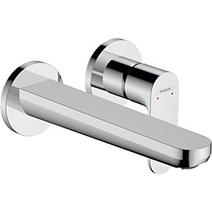hansgrohe Rebris S trim 801 match1 -hole basin mixer, for wall mounting, with spout 205mm, chrome