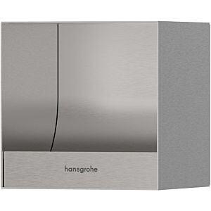 hansgrohe XtraStoris Original porte-papier hygiénique intégré 56065800 150x150x140mm, acier inoxydable brossé