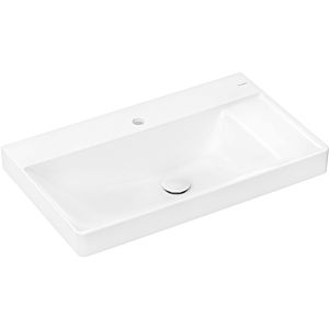 hansgrohe Xelu Q lavabo 61024450 800x480mm, étagère à droite, avec trou pour robinetterie, sans trop-plein, SmartClean, blanc