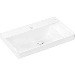 hansgrohe Xelu Q lavabo 61025450 800x480mm, étagère à droite, 2 trous pour robinetterie, sans trop-plein, SmartClean, blanc