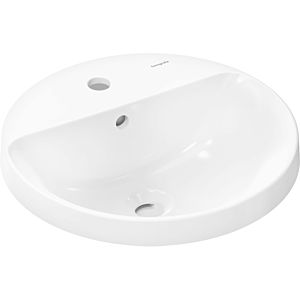 hansgrohe Xuniva lavabo à encastrer 61056450 450x450mm, avec trou pour robinetterie/trop-plein, SmartClean, blanc