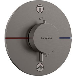 hansgrohe ShowerSelect Comfort S shower thermostat 15556340 brushed blacke chrome, concealed, for 2 consumers, with integrated safety combination