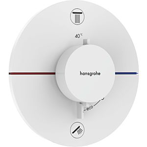 hansgrohe ShowerSelect Comfort S thermostatique 15554700 UP, pour 2 consommateurs, sans combinaison de sécurité EN 1717, blanc mat