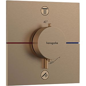 hansgrohe ShowerSelect Comfort E thermostat 15572140 UP, pour 2 consommateurs, sans combinaison de sécurité EN 1717, bronze brossé