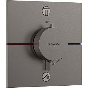 hansgrohe ShowerSelect Comfort E thermostat 15572340 UP, pour 2 consommateurs, sans combinaison de sécurité EN 1717, chrome noir brossé