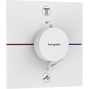 hansgrohe ShowerSelect Comfort E thermostat 15572700 UP, pour 2 consommateurs, sans combinaison de sécurité EN 1717, blanc mat