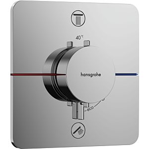 hansgrohe ShowerSelect Comfort Q thermostat 15583000 UP, pour 2 consommateurs, sans combinaison de sécurité EN 1717, chromé