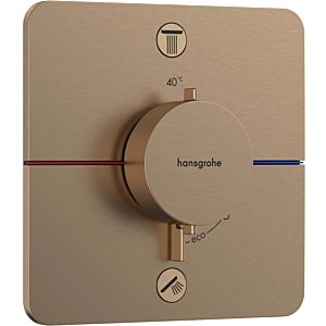 hansgrohe ShowerSelect Comfort Q Thermostat 15586140 UP, für 2 Verbraucher, mit Sicherungskombination EN 1717, brushed bronze