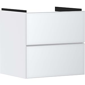 hansgrohe Xevolos E vanity unit 54175320 580x555x475mm, 2 drawers, matt white, white metallic