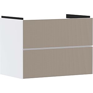 hansgrohe Xevolos E meuble sous-vasque 54178390 780x555x475mm, 2 tiroirs, blanc mat, structure bronze