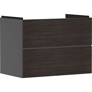 hansgrohe Xevolos E vanity unit 54180730 780x555x475mm, 2 drawers, slate gray matt, dark oak