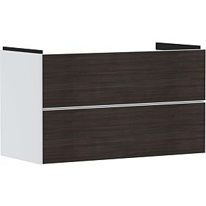 hansgrohe Xevolos E vanity unit 54181730 980x555x475mm, 2 drawers, matt white, dark oak