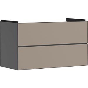 hansgrohe Xevolos E vanity unit 54183390 980x555x475mm, 2 drawers, slate gray matt, bronze structure