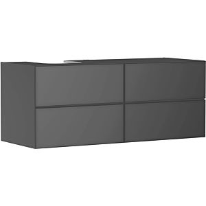 hansgrohe Xevolos E vanity unit 54238770 1370x555x550mm, 4 drawers, left, slate gray matt, slate gray metallic