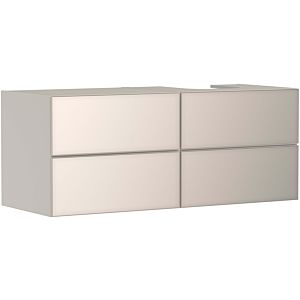 hansgrohe Xevolos E vanity unit 54240790 1370x555x550mm, 4 drawers, right, sand beige matt, sand beige metallic