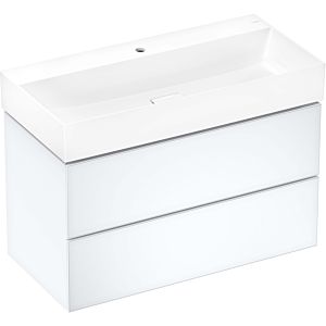 hansgrohe Xevolos E meuble sous-vasque 54181320 980x555x475mm, 2 tiroirs, blanc mat, blanc métallique