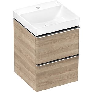 hansgrohe Xelu Q vanity unit 54021000 480x605x475mm, for hand washbasin, 2 drawers, natural oak, chrome