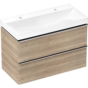 hansgrohe Xelu Q washbasin 61037450 1000x480mm, with 2 tap holes, without overflow, SmartClean, white
