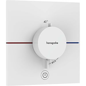 hansgrohe ShowerSelect Comfort E thermostat 15575700 UP, pour 1 consommateur et une prise supplémentaire, blanc mat