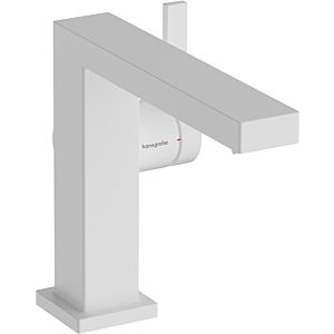 hansgrohe Tecturis single-lever basin mixer 73020700 projection 155mm, with push-open waste set, matt white