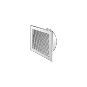 Helios ventilation grille LG 100, 60302 DN 100 brown with connection piece