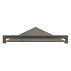 Herzbach Design iX PVD corner shelf 21.821000.1.40 Black Steel, for shower utensils, wall mounting, 216mm