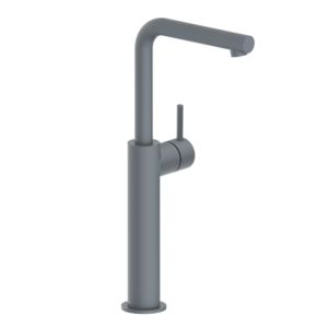 Herzbach Siro XL-Size basin mixer 30.120333.3.06 handle on the side, without drain fitting, matt gray