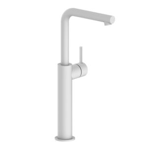 Herzbach Siro XL-Size basin mixer 30.120333.3.07 handle on the side, without drain fitting, matt white