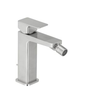 Herzbach Ceo single-lever bidet mixer 36.220360.1.14 without waste set, stainless steel finish