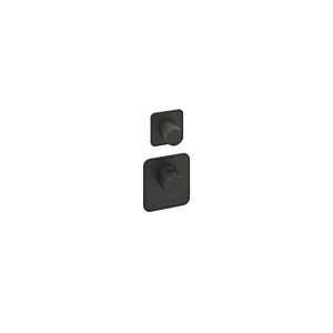 Herzbach Deep Black Fertigmontageset 36.521015.1.12 für Universal-Thermostat-Modul, schwarz matt