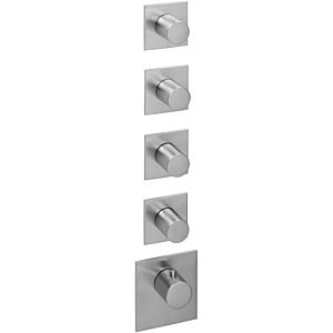 Herzbach jeu de finition Logic XL 11.524010. 2000 .09 module de thermostat Universal , 5 Inox tableau de bord carrés, Inox brossé